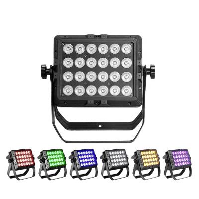 China High power disco led light dmx 512 24pc 18w rgbwa uv led flood light for sale