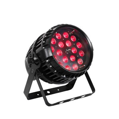 China Disco Par LED 18pcs Waterproof Super Bright Waterproof IP65 DMX Zoom Par LED Outdoor Led Stage Light for sale