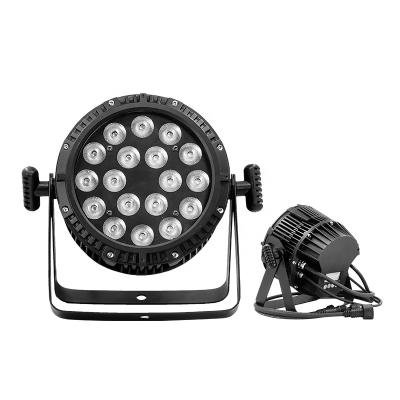 China Slim Disco DJ Pro Stage Event Light 18 x 18W RGBWAUV 6IN1 Led Par Flat for sale