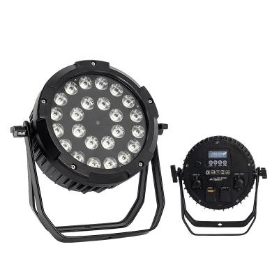 China Disco Grace 24x18w RGBWAUV 6in1 Par Uplight Slim Smart LED Stage Lighting for sale