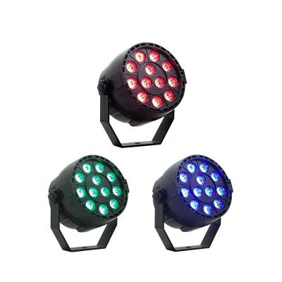 China Easy Installation DJ DMX Lighting 3w 12pcs RGB 3in1 Mini Plastic Led Flat Par Light for sale