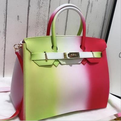 China High Quality Fashion Luxury Large Handbags Silicone Handbag Women PVC Tote Shoulder Bags for sale