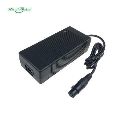 China UL cUL standard FCC 15S 63v 3.2A lithium NMC battery chargers with XLR ports on the end for sale