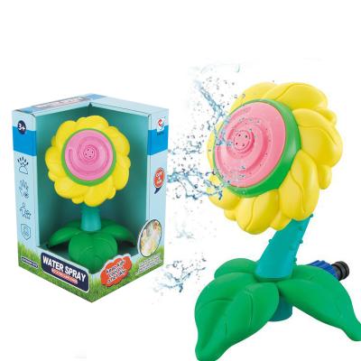 China Hot Selling Amazon Vivid Image Flower Design Rotating Sprinkler Garden Teams Water Sprinklers Toys For Children 16*16*23cm for sale