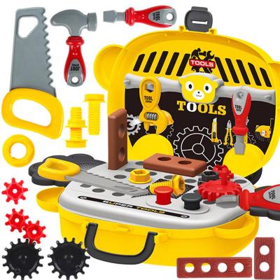 China Amazon Hot Sale Education DIY Engineer Tool Playset Tool Kit Preschool Plastic Toy For Children 33.5*10.5*24 for sale