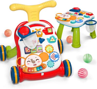 China New Plastic Baby Walkers Trolley Toys Multifunctional Rollover Prevention 1-3 Year Old Walk Learning Push Car Toys Baby Walker for sale