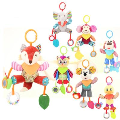 China Musical Multifunctional Toy Baby Toys Cartoon Hanging Animal Rattle Baby Gift Set 7 Pcs Toy Creative Stuffed And Plush Toy Animal for sale