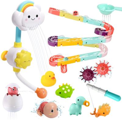 China Bath Toy Animals Bathtub Toy Bath Toy Cute Stone Fishing Game with Shower and Floating Squirting Toys for sale