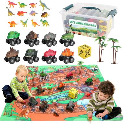 China CUTE STONE Dinosaur Toy Car Pull Back Cars, 8 Pack Set Car Toys For Boys 3 Year Old, Kids Toys Cars Dinosaur 29.5*20.5*13CM for sale