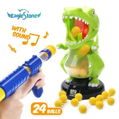 China Electronic Toy Eagle Stone Kids Shooting Games Light Up Sound Roaring Dinosaur Shooting Toys For Boys, Kids Aim for sale