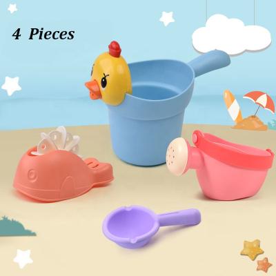 China Gather USA Toy Standard New BPA Free Portable Customized 5 PCS Eco Friendly Silicone Beach Sand Toys for sale