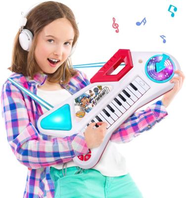 China Educational Toy Electronic Instrument Educational 3 in 1 Detachable Microphone 6 Drum Sounds DJ Fashion Keyboard Piano Toy Musical Toy for Kids for sale