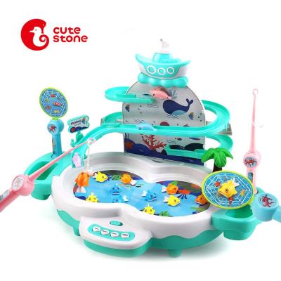 China Plastic CUTE STONE Learning Sand Educational Kids Bath Water Scene DIY Toys Funny Electronic Fishing Fishing Toys for sale