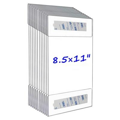 China 8.5x11 Sign Holder China Manufacturer 6 Pack Acrylic Wall Mount Sign 8.5x11 Holder for sale