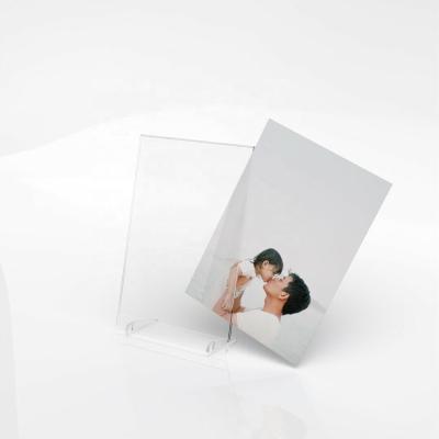 China 6x4 7x5 8x6 Acrylic Free Polished Clear Acrylic Picture Frame Modern for sale