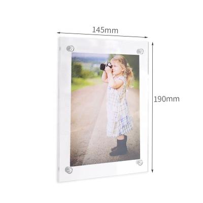 China Home Use Desktop and Wall Decoration Double Stand Vertical and Horizontal Acrylic Photo Frame Acrylic Picture Frame for sale