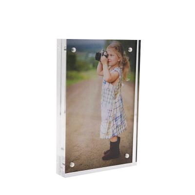 China Transparent Magnetic 4x6 Picture Exhibition Picture Hot Selling Acrylic Frame for sale