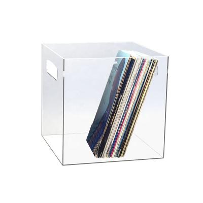 China Factory Price Acrylic Storage Tray Eco - Friendly Desktop Vinyl Record Storage Box for sale