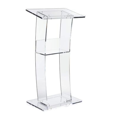 China Traditional Floor Stand Conference Exhibition Speech Modern Acrylic Lectern Lectern for sale