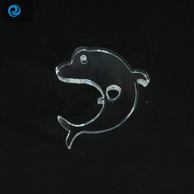 China Europe Logo Home Decoration Transparent Animal Custom Dolphin Accept Custom Size Europe Shape Blocks Acrylic Craft for sale