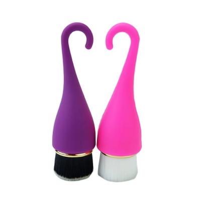 China Shaving Brush Foundation Applicator Silicone Handle Brush Base Brush Cosmetic for sale