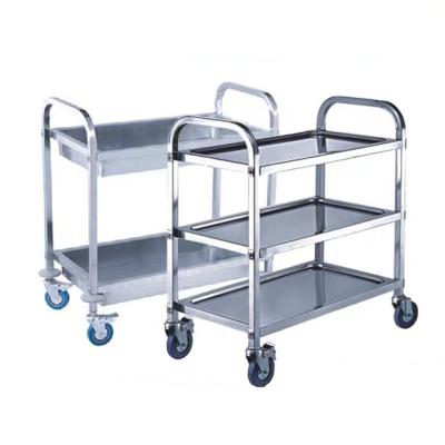 China 2 Layer/3 Layer Stainless Steel Factory 2 or 3 Layer Restaurant Hotel Airport Stainless Steel Service Trolley Reliable Service Trolley for sale