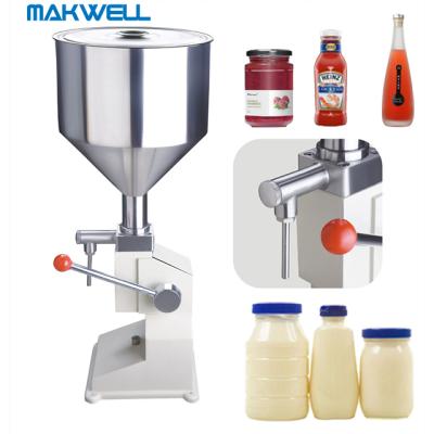 China Automatic Pneumatic Small Beverage Bottle Manual Juice Oil Creamer Liquid Filling Machine for sale