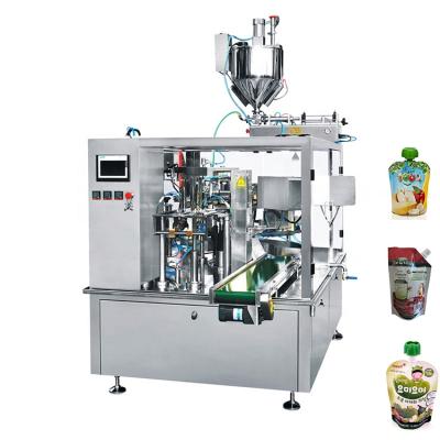 China Automatic Oral Liquid Pouch Bag Baby Food Clothing Baby Food Liquid Detergent Filling Capping Machines for sale