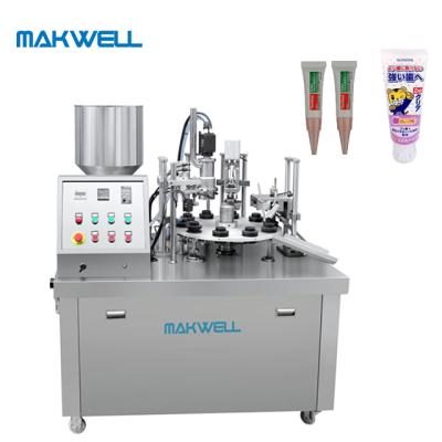 China High Speed ​​Automatic Cosmetic Food Paint Ointment Metal Crimp And Aluminum Tube Filling Sealing Machine for sale