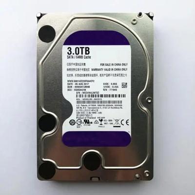 China Hdd surveillance hard drive 3.5 inch 3 tb hdd sata original refurbished second hand cctv 5400 rpm 64 mb sata hard disk for sale