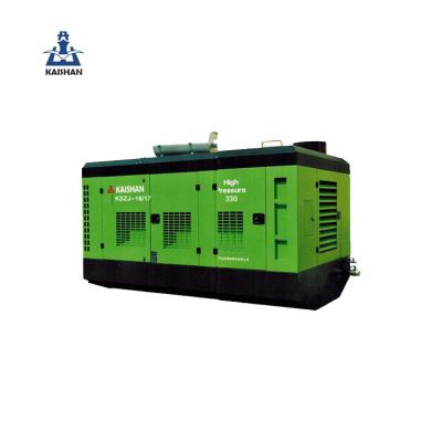 China Kaishan Diesel Lubricated Portable Screw Air Compressor KSZJ 30 Bar For Water Well Drilling for sale