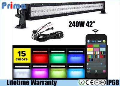 China 42 Inch 240W 5D RGB Led Car Light Bar Dance Sync With Music Spot / Flood / Combo for sale