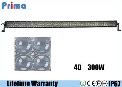 China 4D PC Lens 52 Duim LEIDENE het Werk Lichte Bar voor de Voertuigen Super Heldere 300W van 12V 24V Te koop