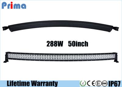 China 288 Watt 50 Inch Curved LED Light Bar Dual Row Style 6000K Color White for sale