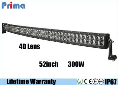 China Las 52 pulgadas doble de la fila 4D 300W curvaron la barra ligera del LED para el blanco fresco 6000K de SUV en venta