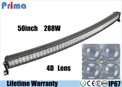 China 4D dubbele Rij 50 Duim Geleide Lichte Gebogen Bar, de Geleide Lichte Bar van 26000lm 288W voor Jeep SUV Te koop