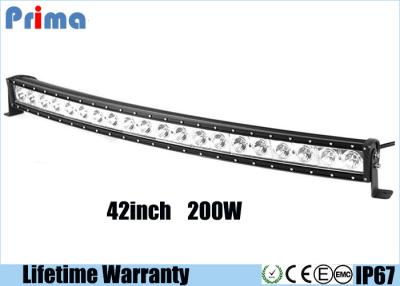 China Single Row 200W 42 Inch Cree Curved LED Light Bar For Jeep Off Road Vehicles for sale