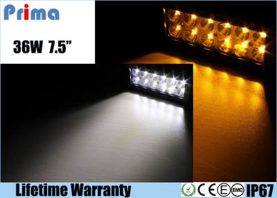 China 36W Remote Control LED Light Bar , Double Row Amber White Led Offroad Light Bar for sale