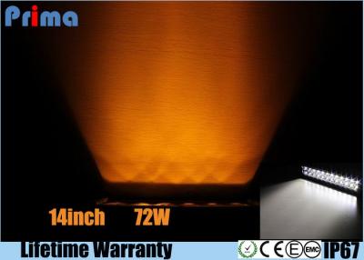 China 14 Inch 72W Remote Control Light Bar Amber White Strobe Flash IP67 Waterproof for sale