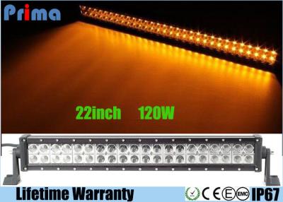 China Dual Row 22 Inch Remote Control LED Light Bar Amber White Flash 120W Power for sale