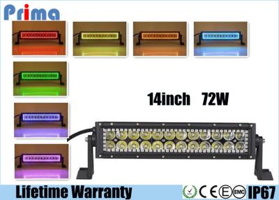 China 72 Watt Remote Control LED Light Bar With RGB Halo Ring Spot / Flood Beam for sale