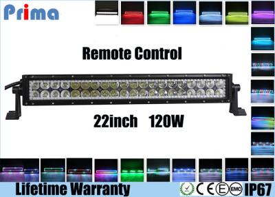 China 120W 22 Inch LED Fog Light Bar , Spot / Flood / Combo RGB Halo LED Light Bar  for sale