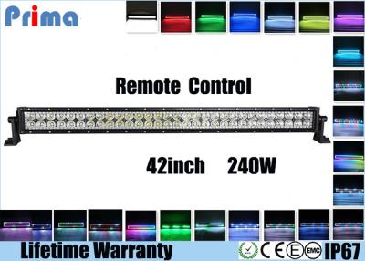 China IP67 42 Inch 240w Led Light Bar , RGB Led Halo Light Bar With Remote Control for sale