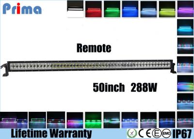 China 50 Inch 288W Color Changing Remote Control LED Light Bar For Offroad 4 X 4 Jeep for sale