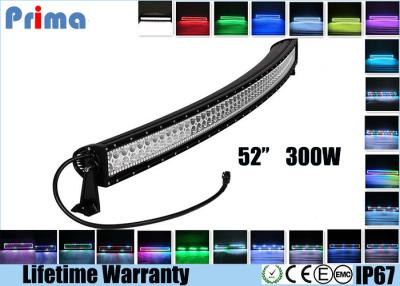 China 52 Inch 300W Curved Remote Control LED Light Bar With Color Changing Halo Ring for sale