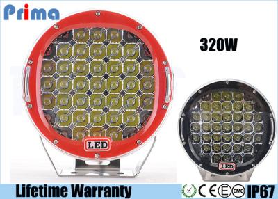 China Round 9 Inch Driving Lights , 320W Shatterproof Led Off Road Lights for sale