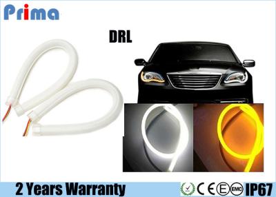 China Amber White Flexible Led Tube DRL 85 / 60 / 45 / 30 CM Size DC 12V Working Voltage for sale