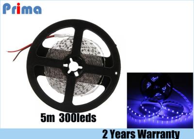 China Blue LED Strip Lights 36W Power 12 Voltage 5M Length 300 SMD 5630 LEDs for sale