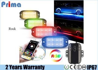 China Rock Lights, 4Pcs RGB LED Rock Lights with App & Remote& Flowing/Music/Voice Function&256 Mode for Jeep Off Road Trucks for sale