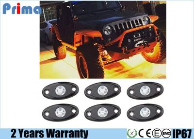 China Los equipos ambarinos de la luz de la roca del LED con 6 vainas se encienden para el amarillo del coche ATV SUV del camión de Off Road del jeep en venta